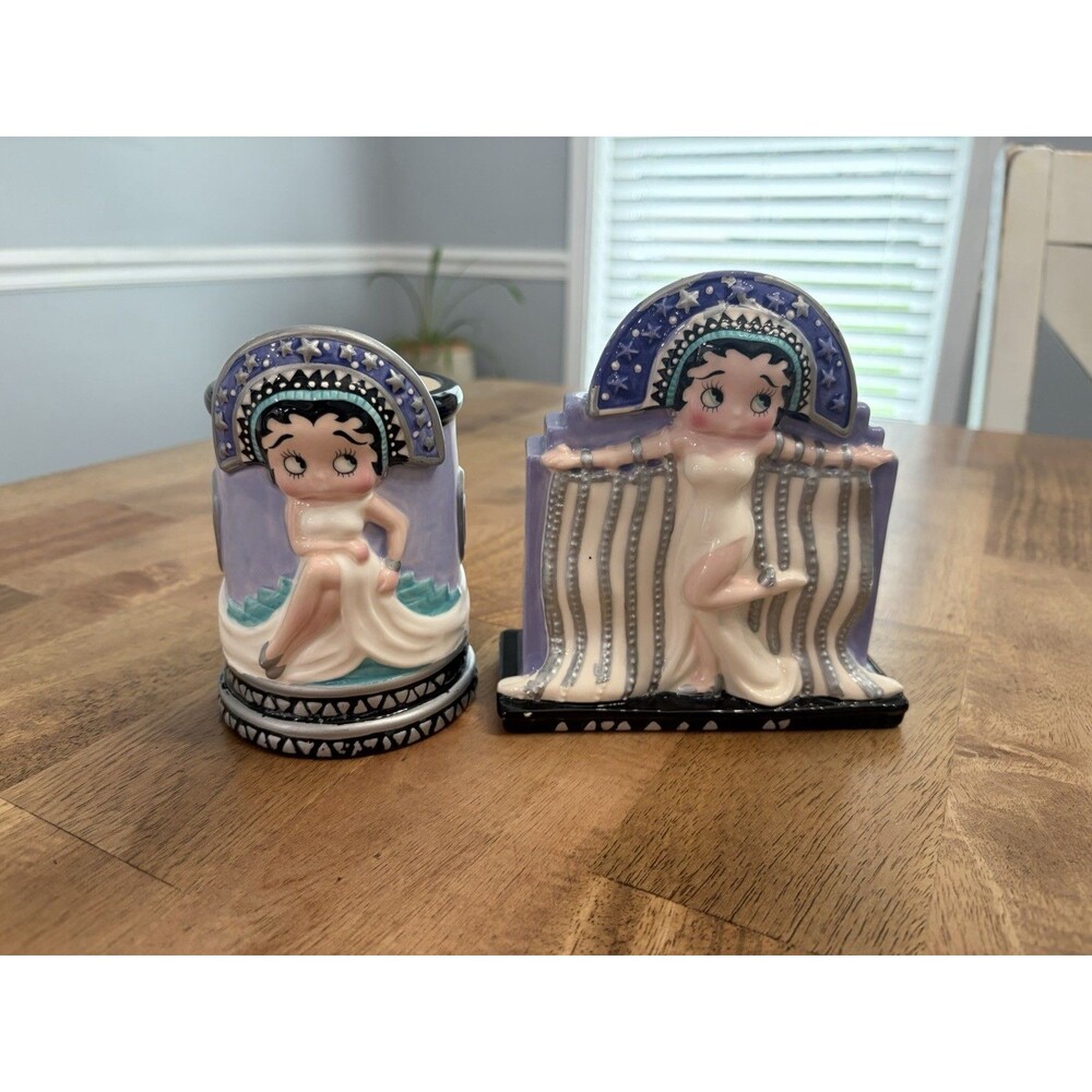 Vandor Deco Betty Boop Ceramic Vanity Set - Toothbrush Holder And Cup